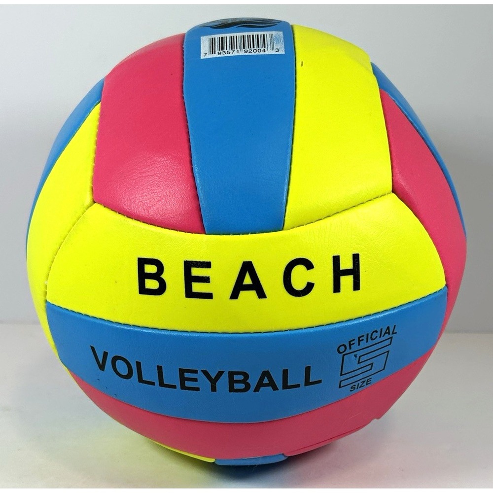 Stand Beach Volleyball Ball Size 5 Yellow Blue Pink Synthetic